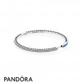 Pandora Bracelets Bangle Radiant Hearts Of Pandora Bangle Bracelet Princess Blue Enamel Jewelry