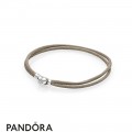 Pandora Bracelets Cord Grey Green Fabric Cord Double Braided Leather Bracelets Jewelry
