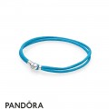 Pandora Bracelets Cord Turquoise Fabric Cord Double Braided Leather Bracelets Jewelry