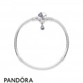 Pandora Moments Silver Bracelet With Wildflower Meadow Clasp Jewelry