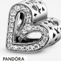 Women's Pandora Glittering Drawn Heart Charm Jewelry