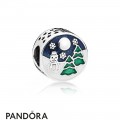 Pandora Holidays Charms Christmas Snowy Wonderland Charm Blue Green Enamel Jewelry