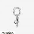 Women's Pandora Misty Rose Beaded Heart Dangle Charm Jewelry