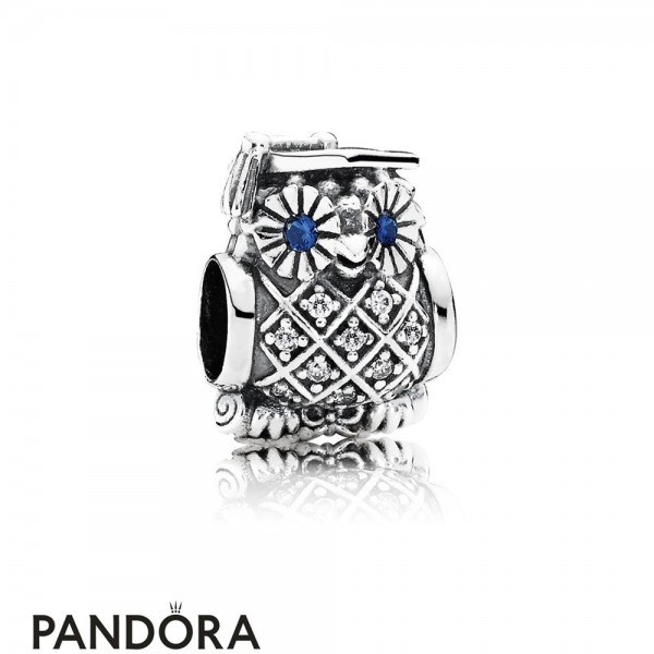 Pandora Passions Charms Career Aspirations Graduate Owl Swiss Blue Crystal Clear Cz Jewelry