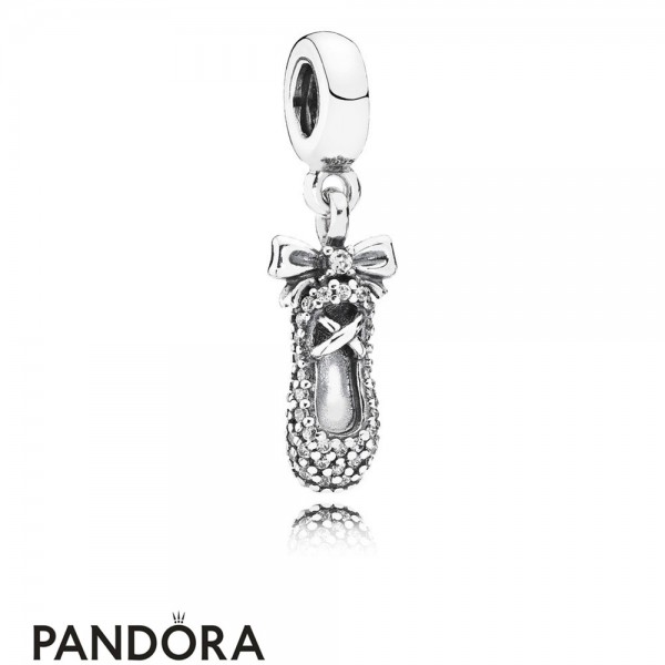 Pandora Sparkling Paves Charms Ballet Slipper Pendant Charm Clear Cz Jewelry