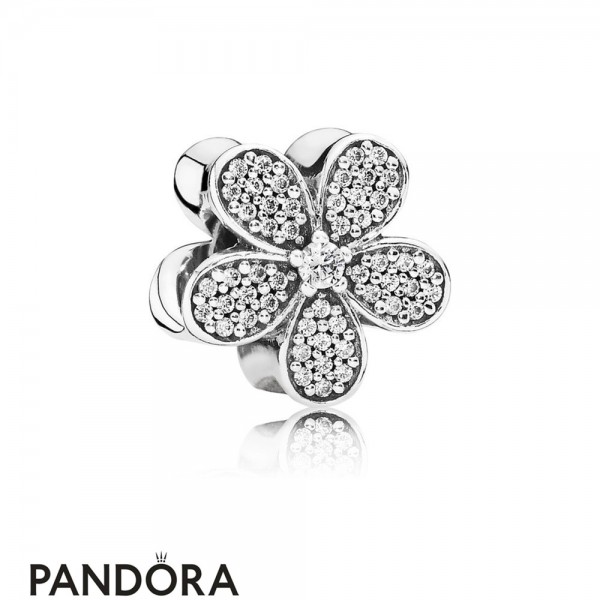 Pandora Sparkling Paves Charms Dazzling Daisy Charm Clear Cz Jewelry
