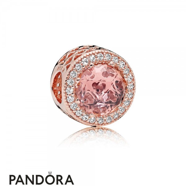 Pandora Sparkling Paves Charms Radiant Hearts Charm Pandora Rose Blush Pink Crystal Jewelry