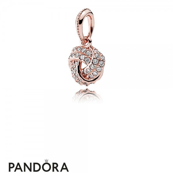 Pandora Sparkling Paves Charms Sparkling Love Knot Pendant Pandora Rose Clear Cz Jewelry