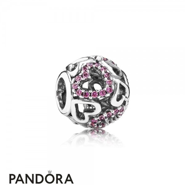 Pandora Symbols Of Love Charms Falling In Love Charm Fancy Pink Cz Jewelry