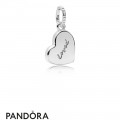 Women's Pandora Asymmetric Heart Of Love Hanging Charm Jewelry
