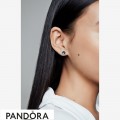 Women's Pandora Blue Sparkling Crown Stud Earrings Jewelry