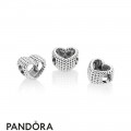 Women's Pandora Charm Heart Perled In Silver Jewelry