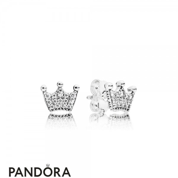 Women's Pandora Enchanted Crown Earring Studs Jewelry
