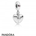 Women's Pandora Family Heart Hanging Charm Jewelry