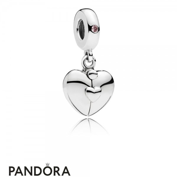 Women's Pandora Family Heart Hanging Charm Jewelry
