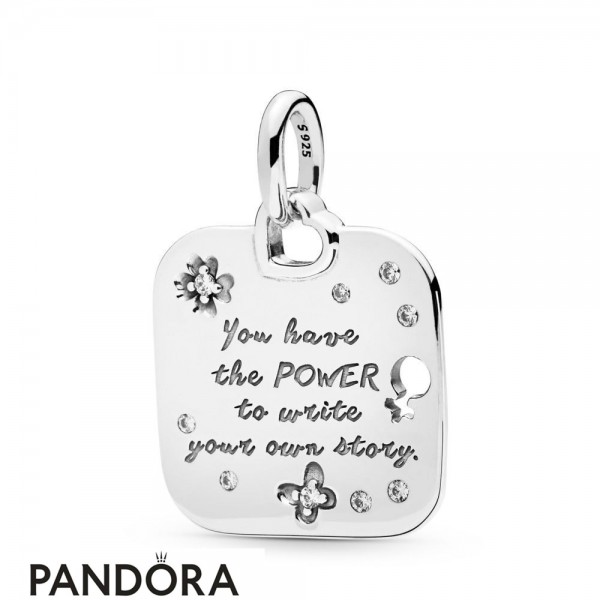 Women's Pandora Female Empowerment Motto Pendant Jewelry