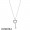Pandora Floating Locket Heart Key Necklace Sapphire Crystal Jewelry