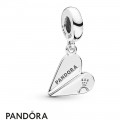 Women's Pandora Heart Paper Plane Hanging Charm Jewelry
