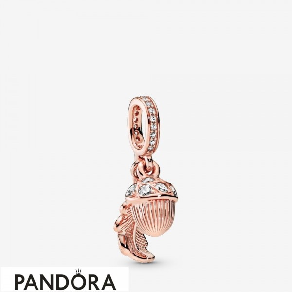 Pandora Rose Acorn & Leaf Hanging Charm Jewelry