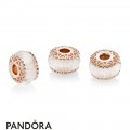 Pandora Rose Iridescent White Murano Glass Charm Jewelry
