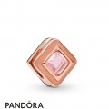 Pandora Rose Enamel Pandora Rose Reflexions Sparkling Pink Square Clip Charm Jewelry