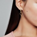Pandora Shine Flower Stem Earring Hoops Jewelry