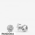 Women's Pandora Sparkling Crown Stud Earrings Jewelry