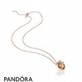 Women's Pandora Sparkling Lion Princess Heart Necklace Pandora Rose Jewelry