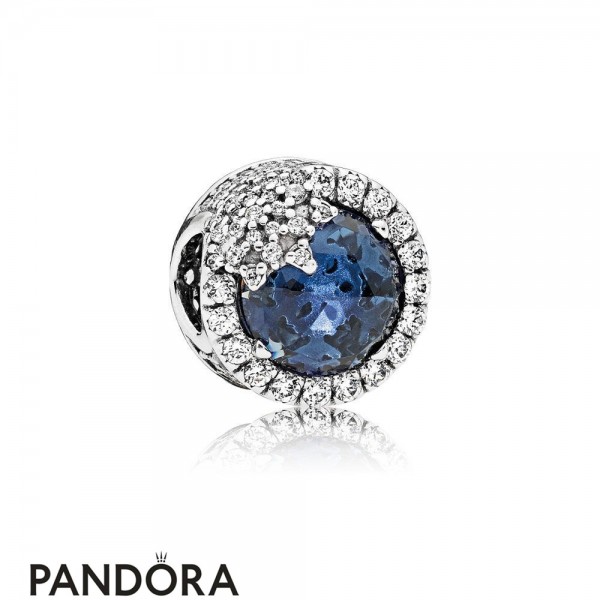 Pandora Winter Collection Dazzling Snowflake Charm Twilight Blue Crystals Jewelry