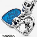 Women's Pandora Charm Pendant Disney Heart Belle And The Tramp Jewelry