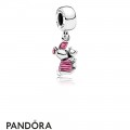 Pandora Disney Charms Piglet Pendant Charm Transparent Cerise Enamel Jewelry