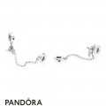 Women's Pandora Disney Climbing Mickey Safety Chain Red Cz Jewelry