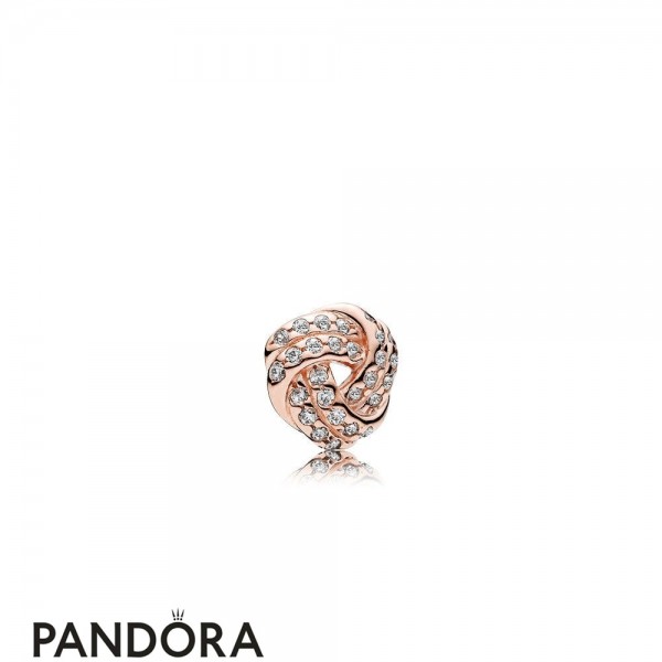 Pandora Lockets Sparkling Love Knot Petite Charm Pandora Rose Jewelry
